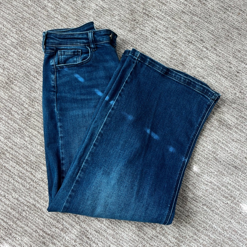 Lime Lush | Cello Midrise Dark Wash Wide Leg Jeans size 3